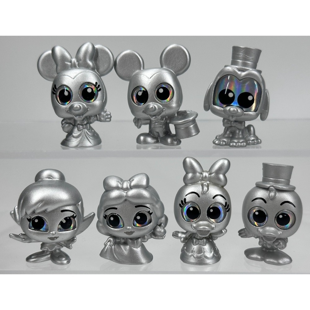 Disney‎ Doorables D 100 Anniversary SILVER Mickey Minnie Tink Donald Daisy Pluto